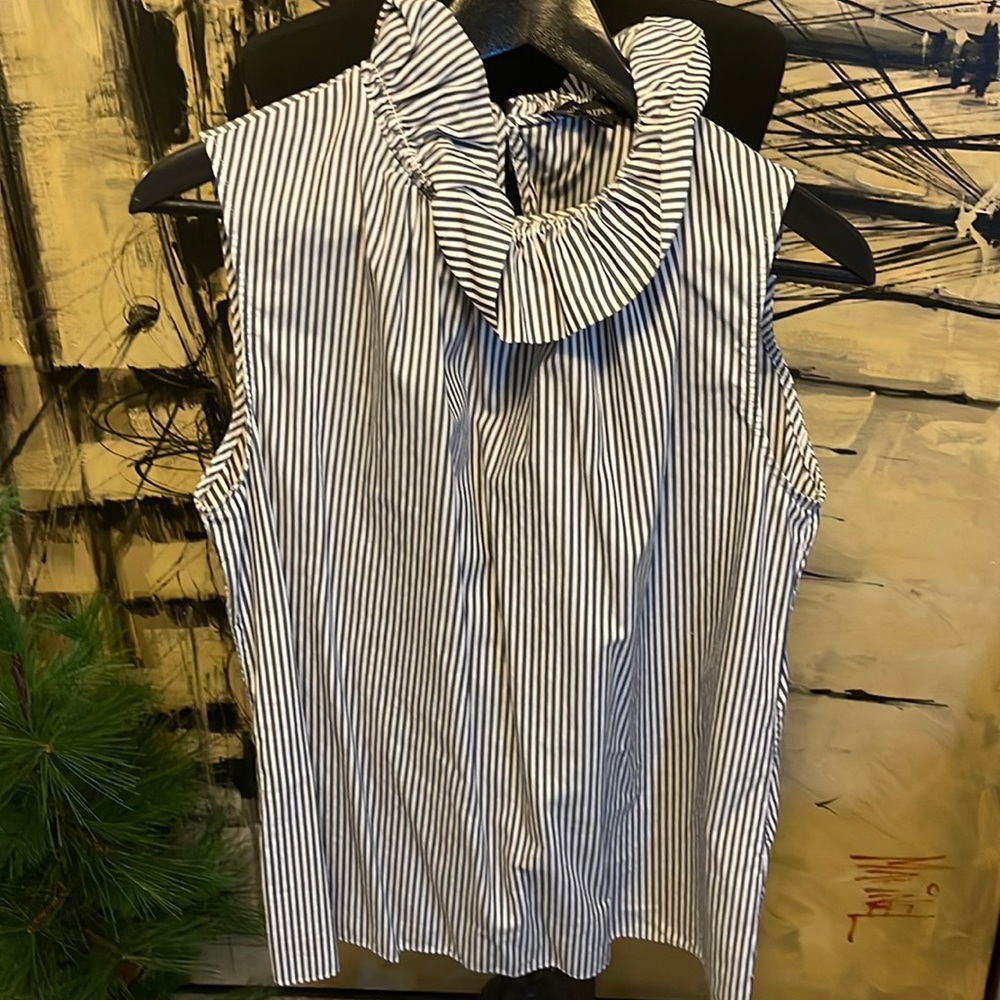 Banana Republic top with ruffle neck